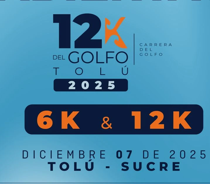 Logo del evento 12k del Golfo Tolú 2025